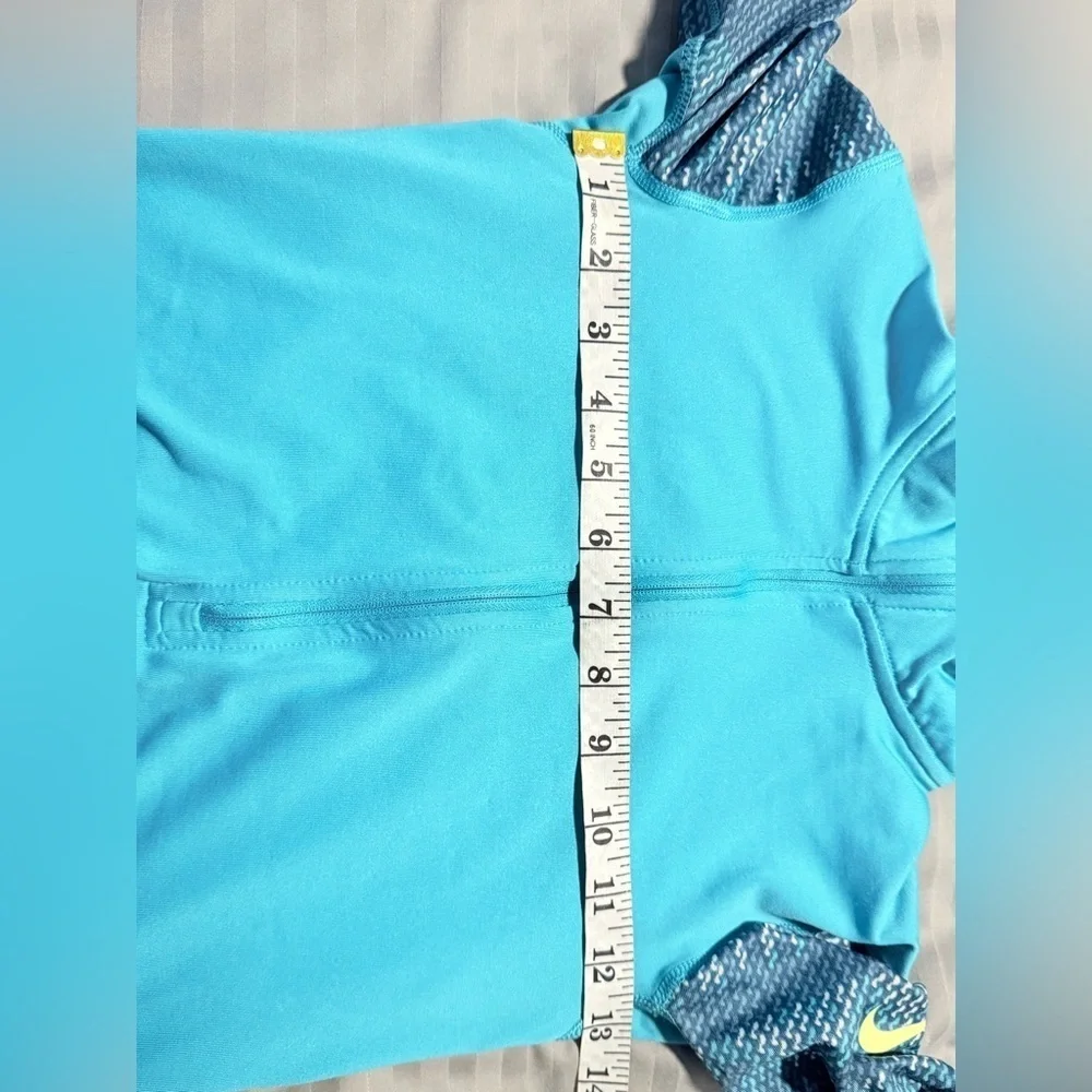 Nike Women's Aqua and Patterned Long Sleeve Top